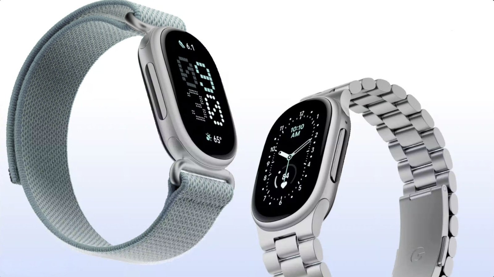 Le Fitbit Edge avec deux types de bracelets différents. ©Google