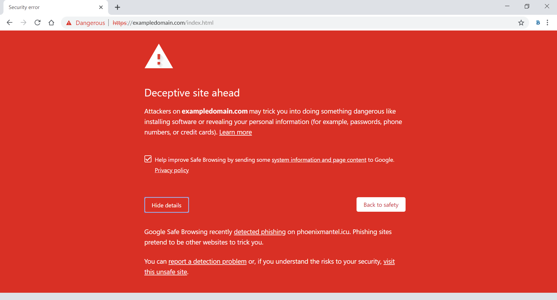 google safe browsing