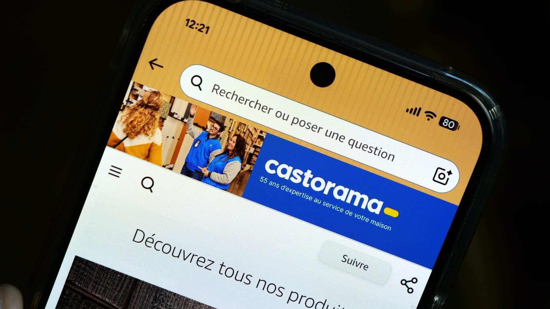 Castorama arrive sur Amazon, ici, un aperçu de la boutique en version mobile. © Alexandre Boero / Clubic