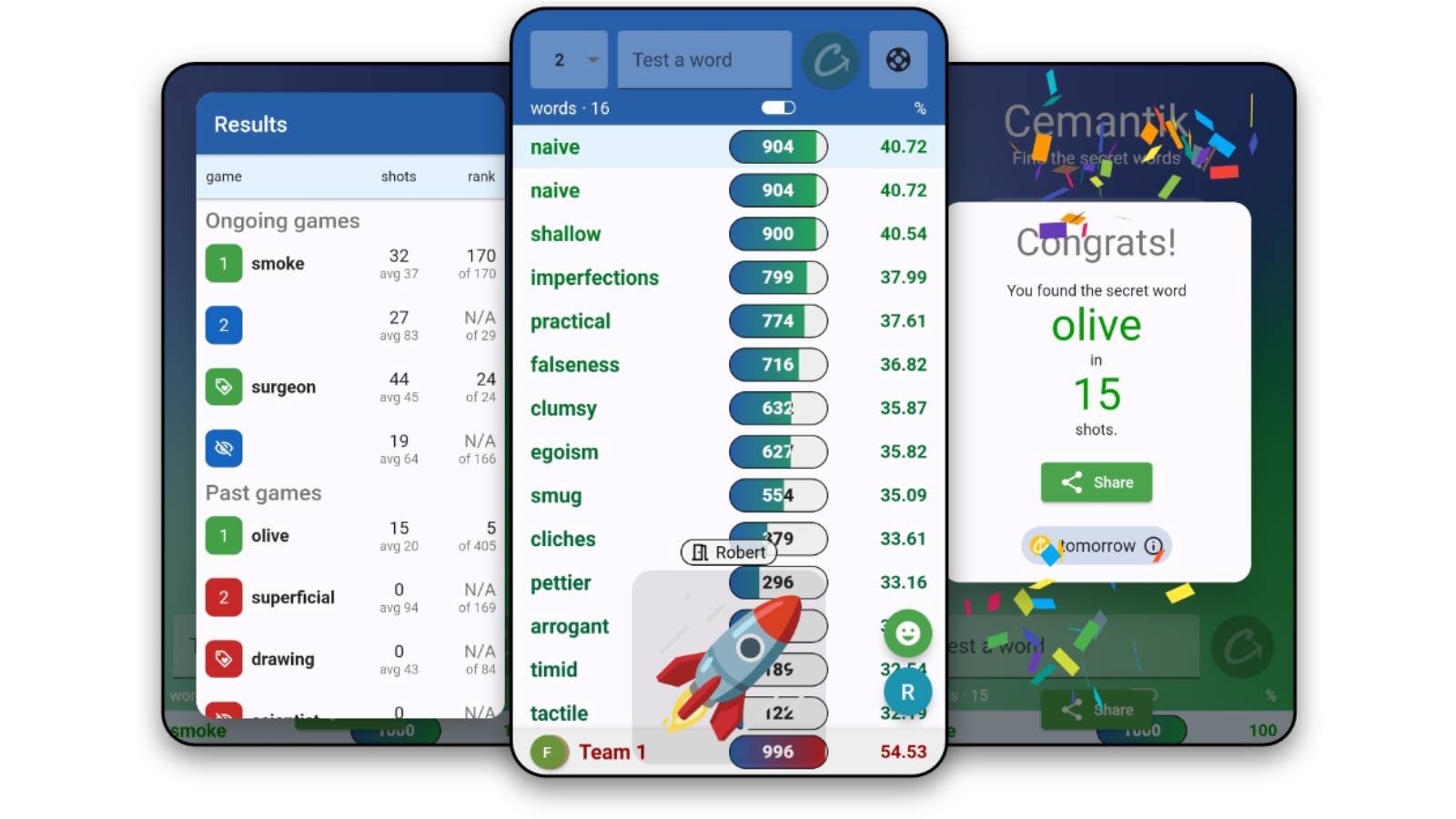 Cemantik est un jeu en ligne où vous devinez un mot secret grâce à des indices et une proximité sémantique, avec des scores et une progression rapide. © Mathieu Pierfitte