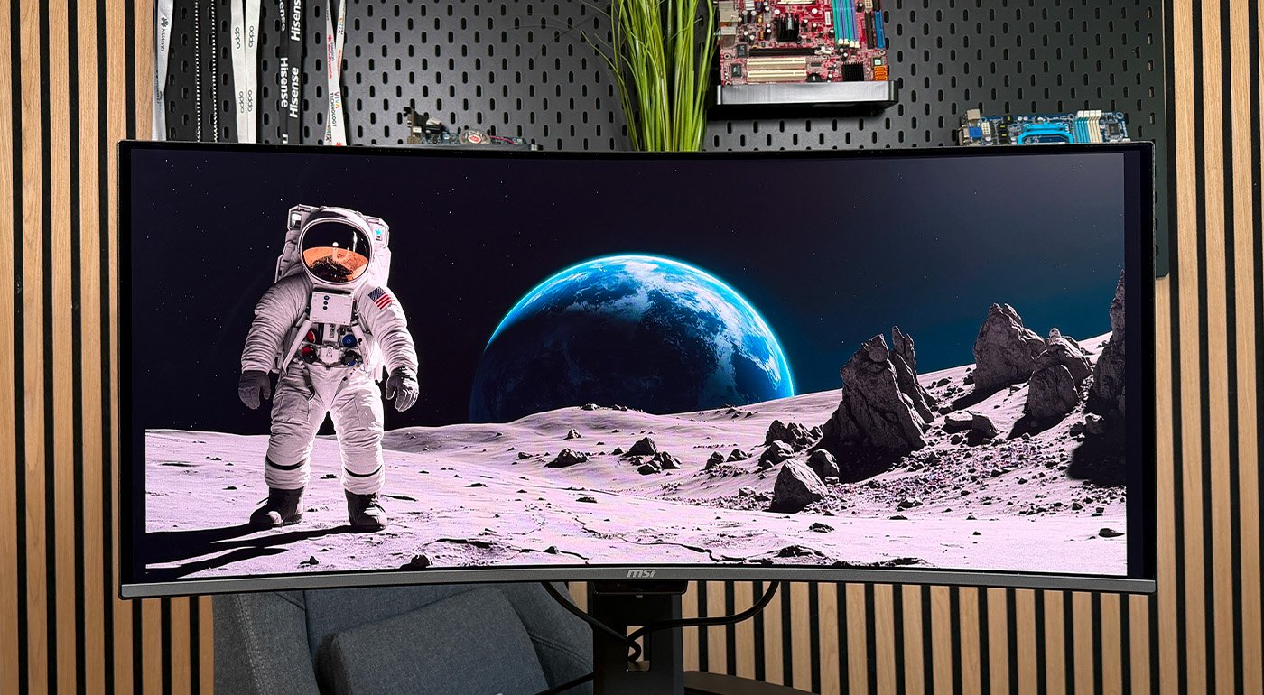 Le MSI MPG 341 CQR QD OLED X36 adopte un ratio d'affichage de 21:9. ©Charles Gouin-Peyrot pour Clubic