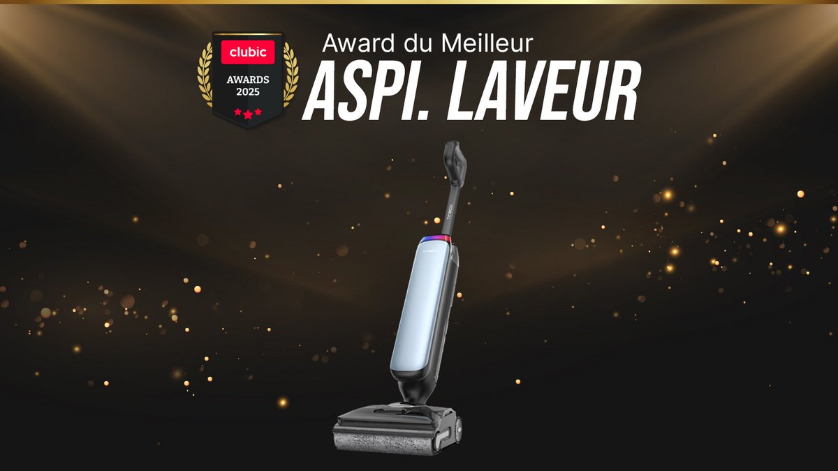 Le Tineco Floor One S9 Artist remporte le Clubic Award 2025 du meilleur aspirateur laveur ©Clubic