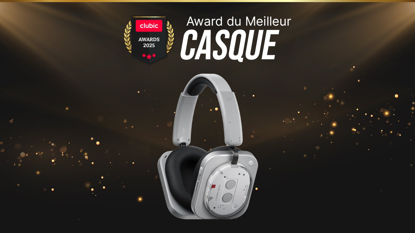Le Nothing Headphone (1) remporte l'Award du meilleur casque Bluetooth de l'année. © Clubic
