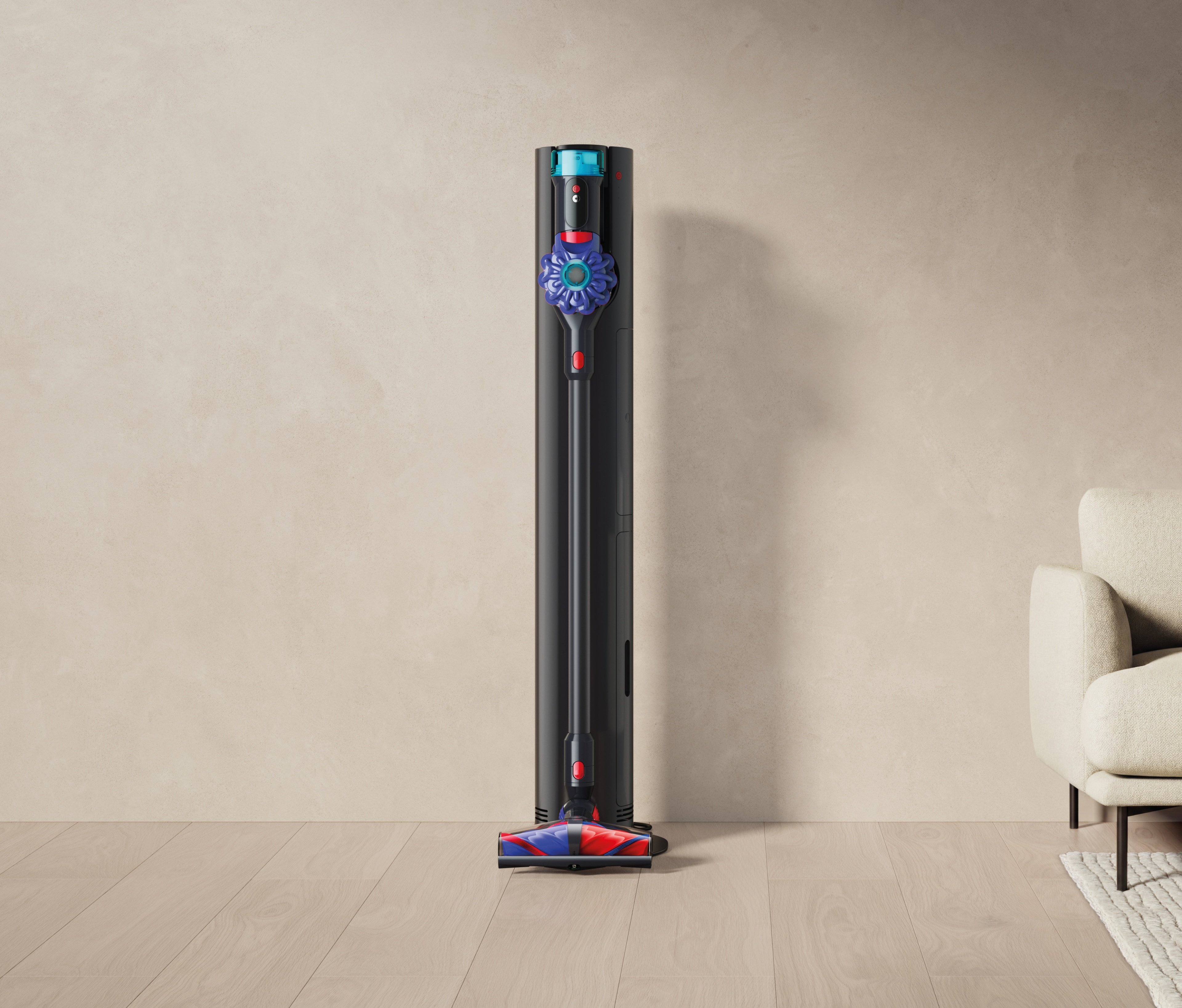 Une première station de récupération des poussières ©Dyson