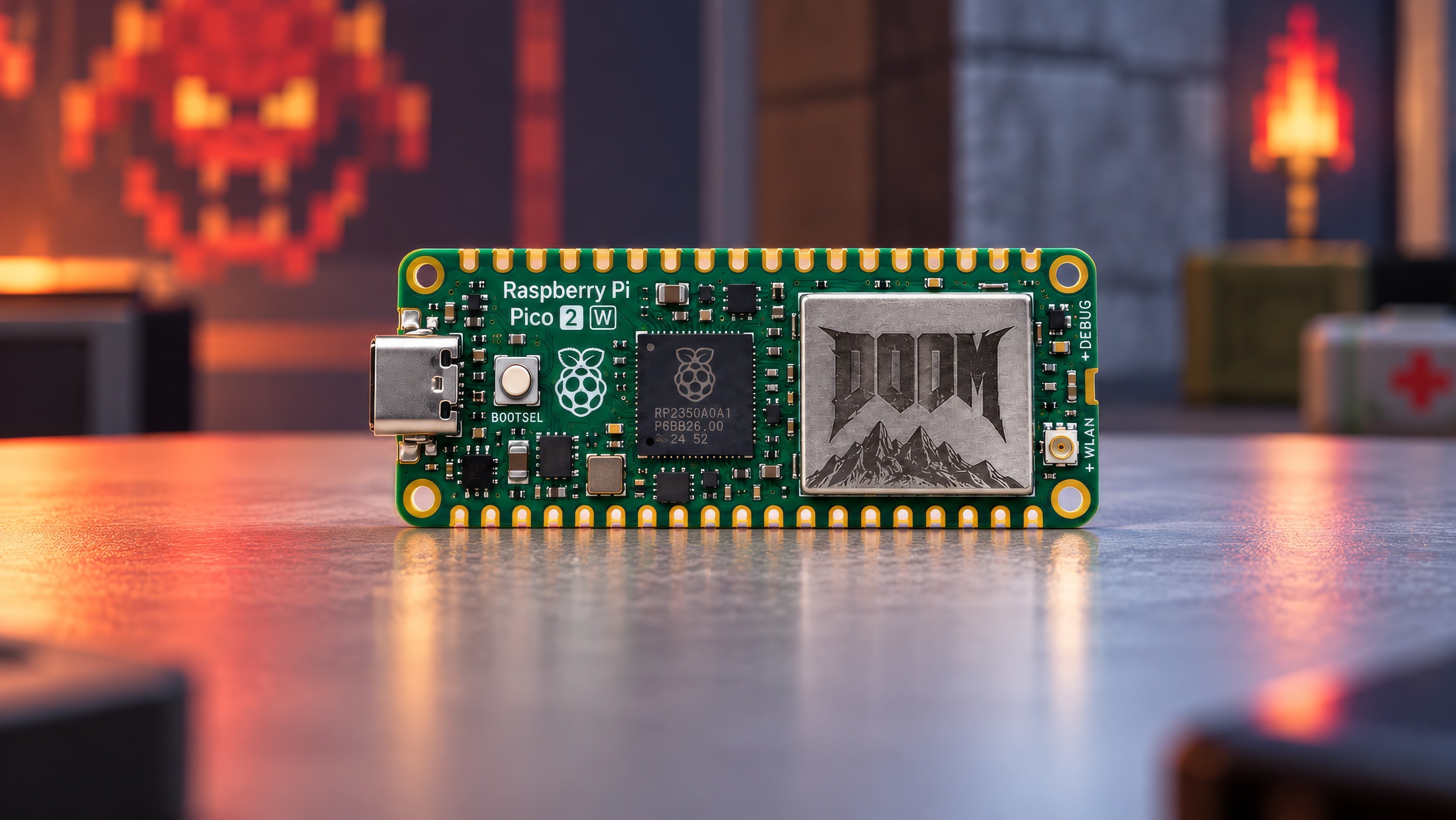 Un Raspberry Pi Pico 2 W suffit à faire fonctionner Tinyworldformer, une expérience qui recrée un mini-Doom grâce à deux réseaux neuronaux. © Clubic