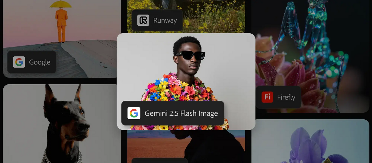 L'outil de génération IA d'image de Google débarque dans Firefly et Express. ©Adobe