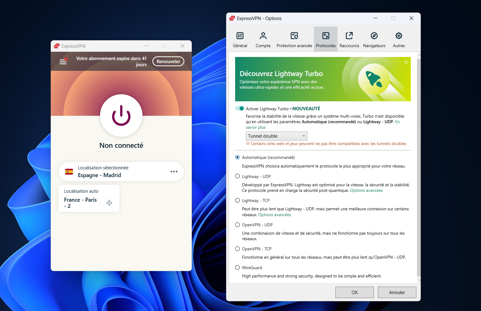 ExpressVPN intègre désormais une version de WireGuard enrichie d'une protection post-quantique, entre autres améliorations. © Clubic