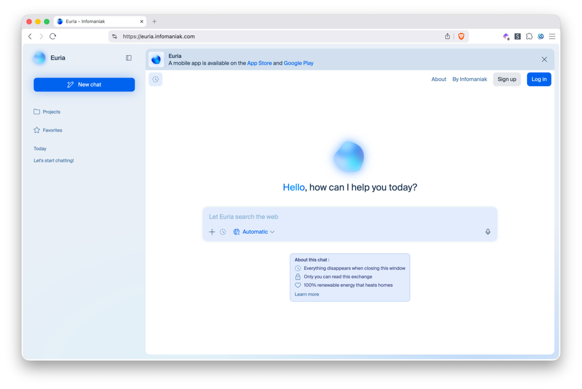 Infomaniak Euria, la réponse privée et écologique à ChatGPT, débarque sur vos smartphones