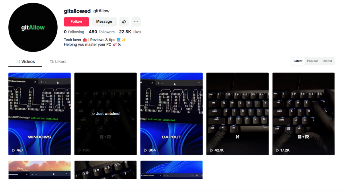 20 000 likes, 500 000 vues : les pseudo-tutos pour cracker des logiciels payants fleurissent sur TikTok, diffusent des infostealers, et connaissent déjà un succès inquiétant. © Trend Micro