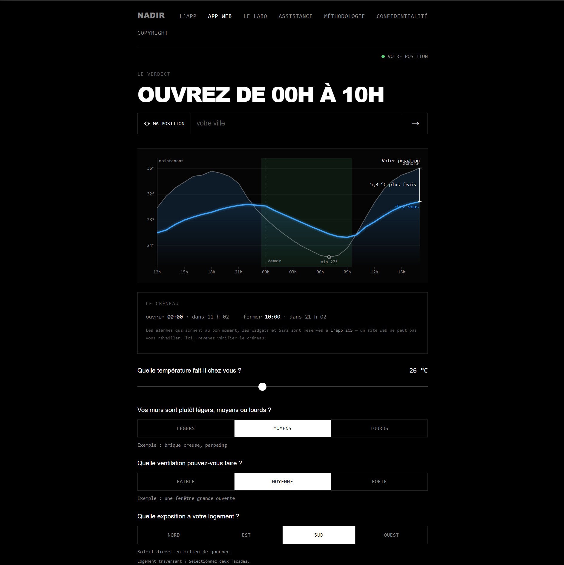 L'interface de NADIR sur un navigateur desktop. ©Clubic