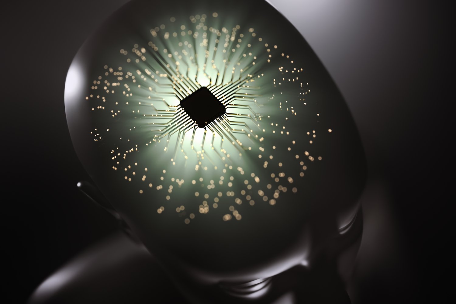 Illustration d'un implant cérébral. ©ktsdesign / Shutterstock