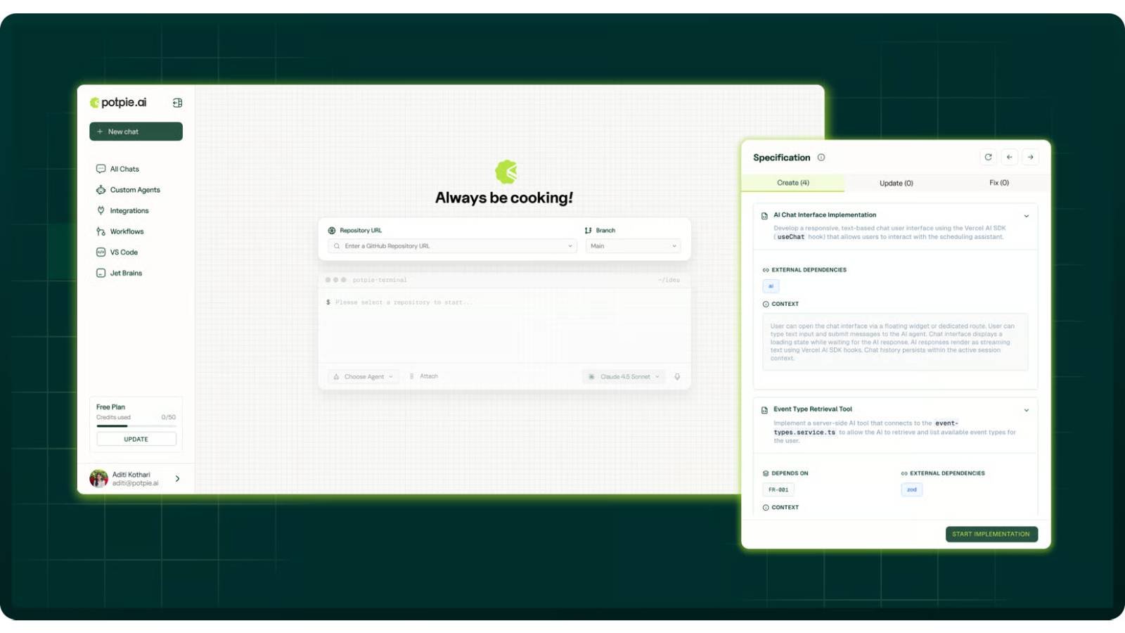 Potpie aide les équipes de développement à analyser leur base de code, à automatiser les tâches répétitives et à accélérer la création de logiciels grâce à des agents intelligents. © Momenta Softwares Inc.