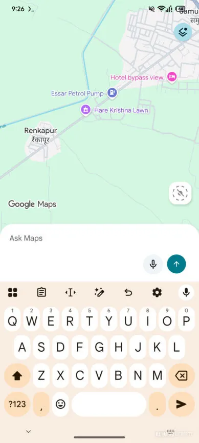 Le bouton Ask Maps intégré à l'application. © Android Authority