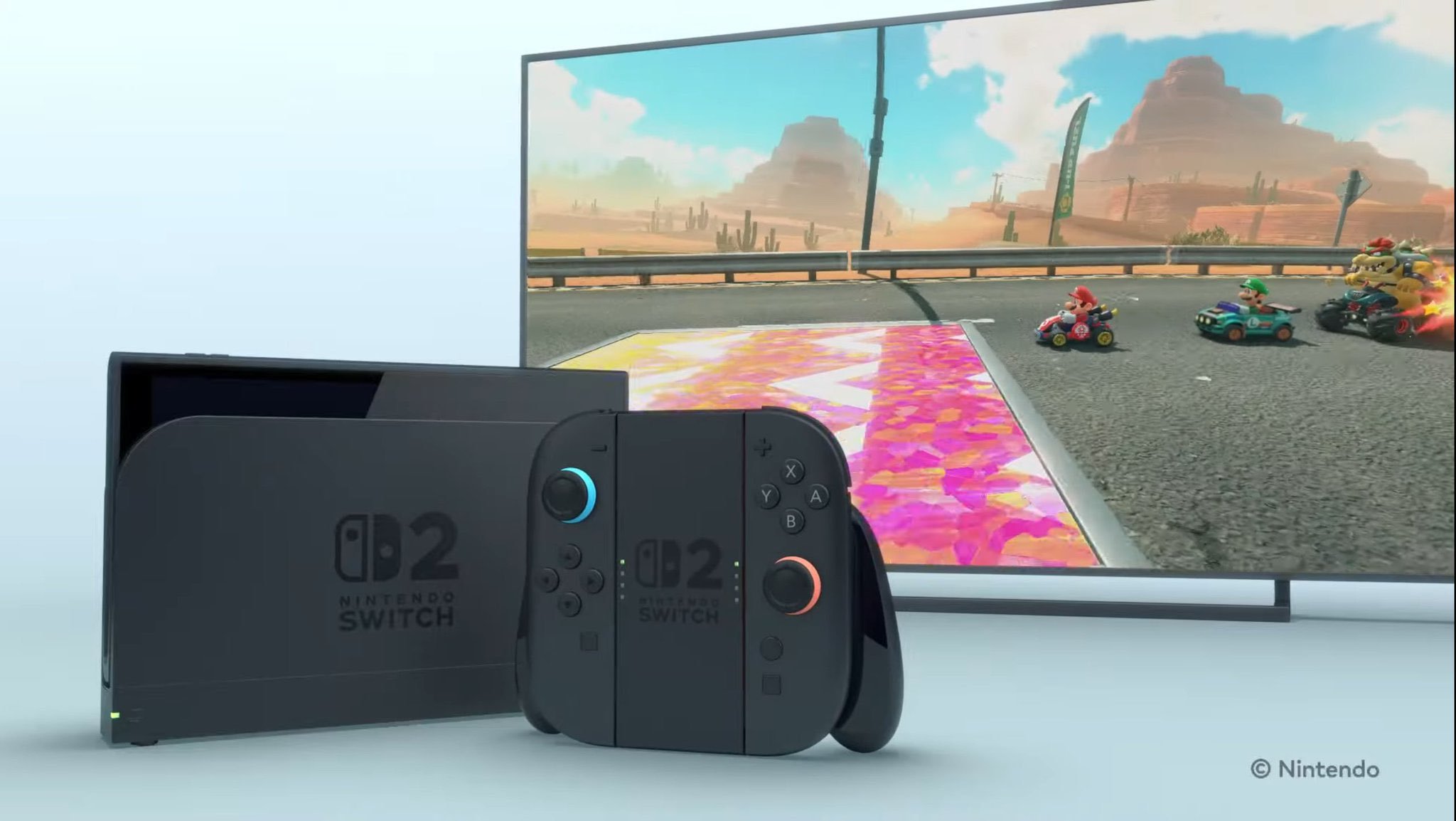 La Nintendo Switch 2 et un jeu Mario Kart © Nintendo