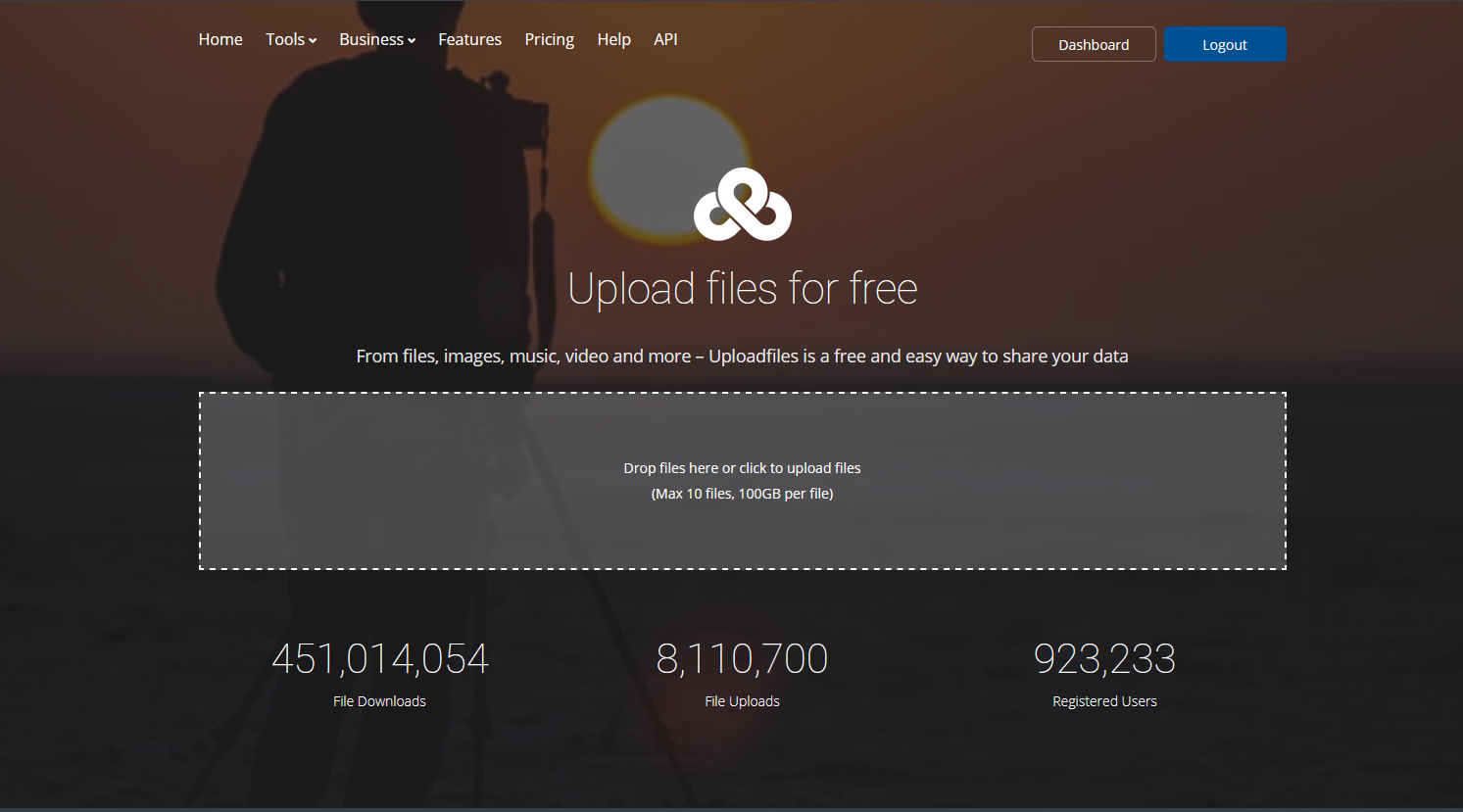 Ufile.io - Page d'upload gratuit