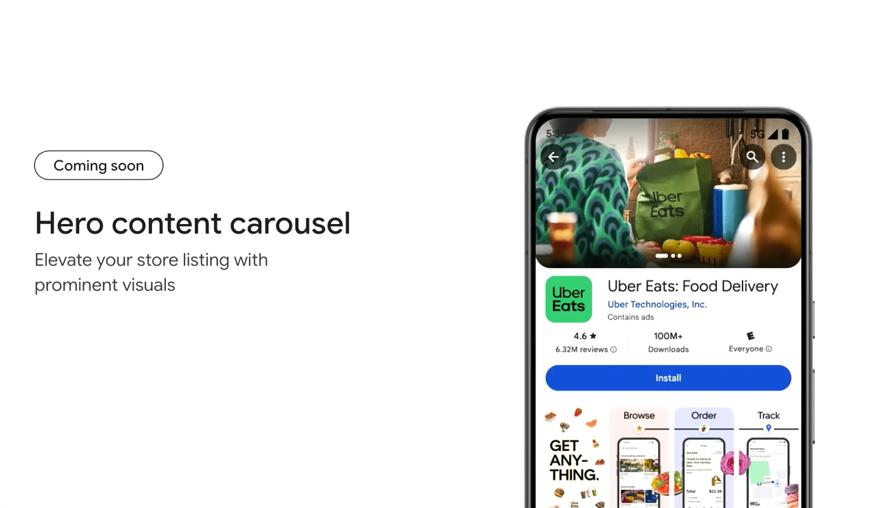 Un aperçu de la nouvelle version du Play Store dévoilé lors de l’I/O 2025. © Google