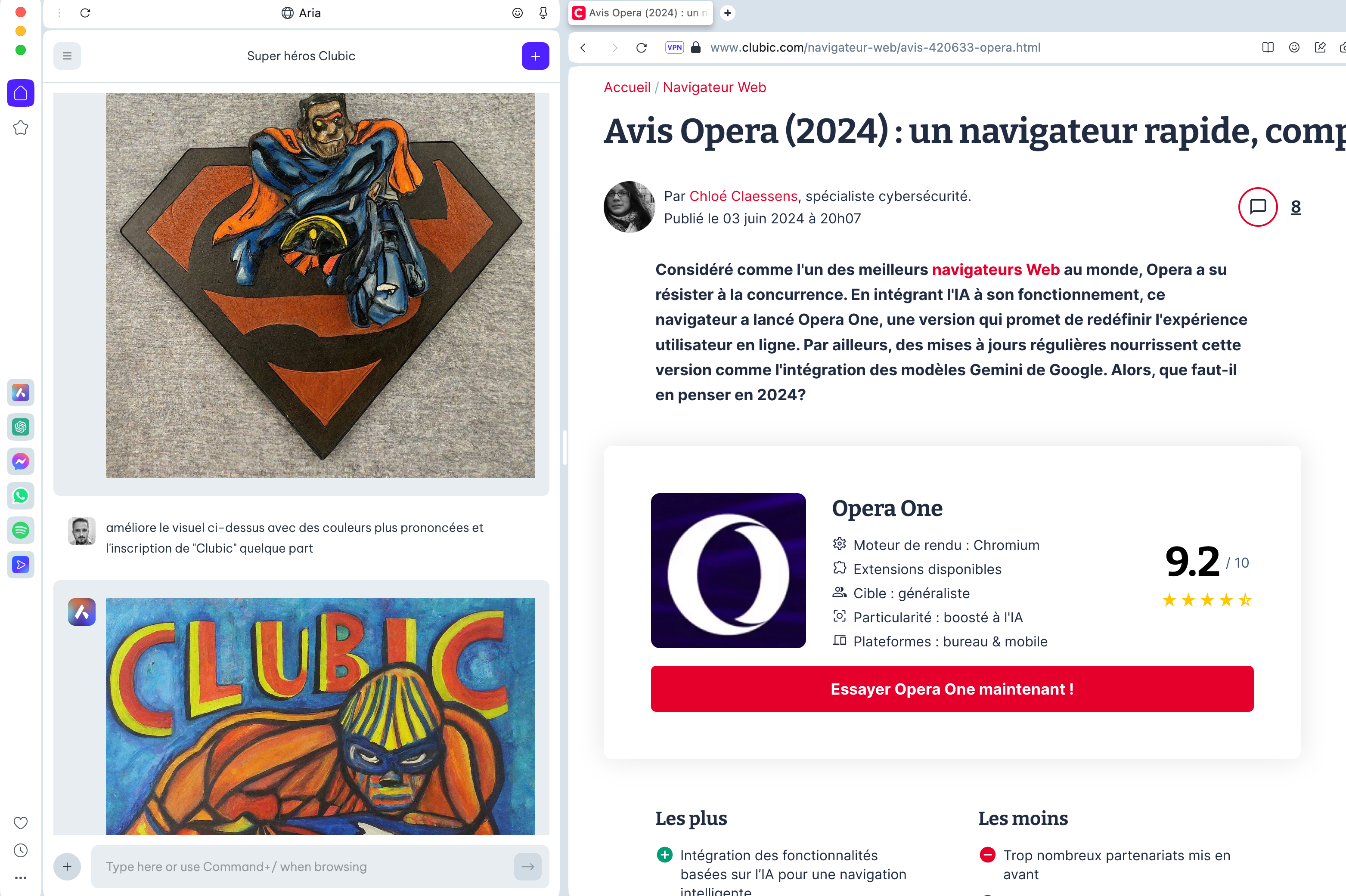 L'IA d'Aria peut désormais générer des visuels © Guillaume Belfiore pour Clubic