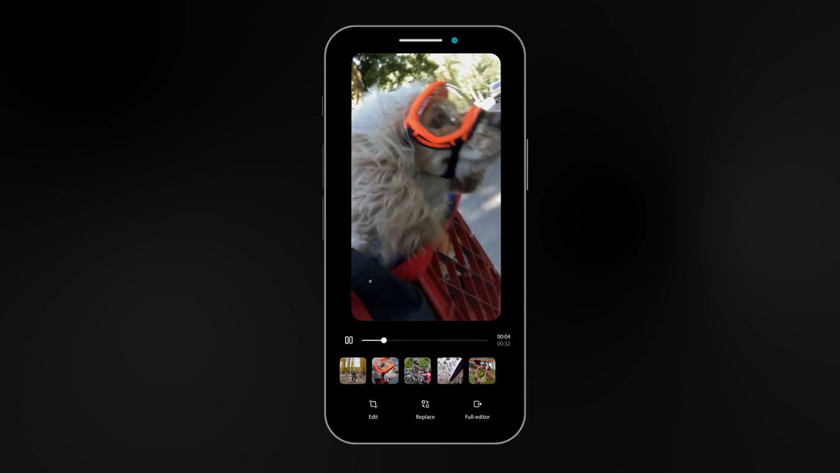 YouTube débarquer en force sur l'application mobile Premiere, d'Adobe. © Capture d'écran YouTube x Adobe, par Clubic