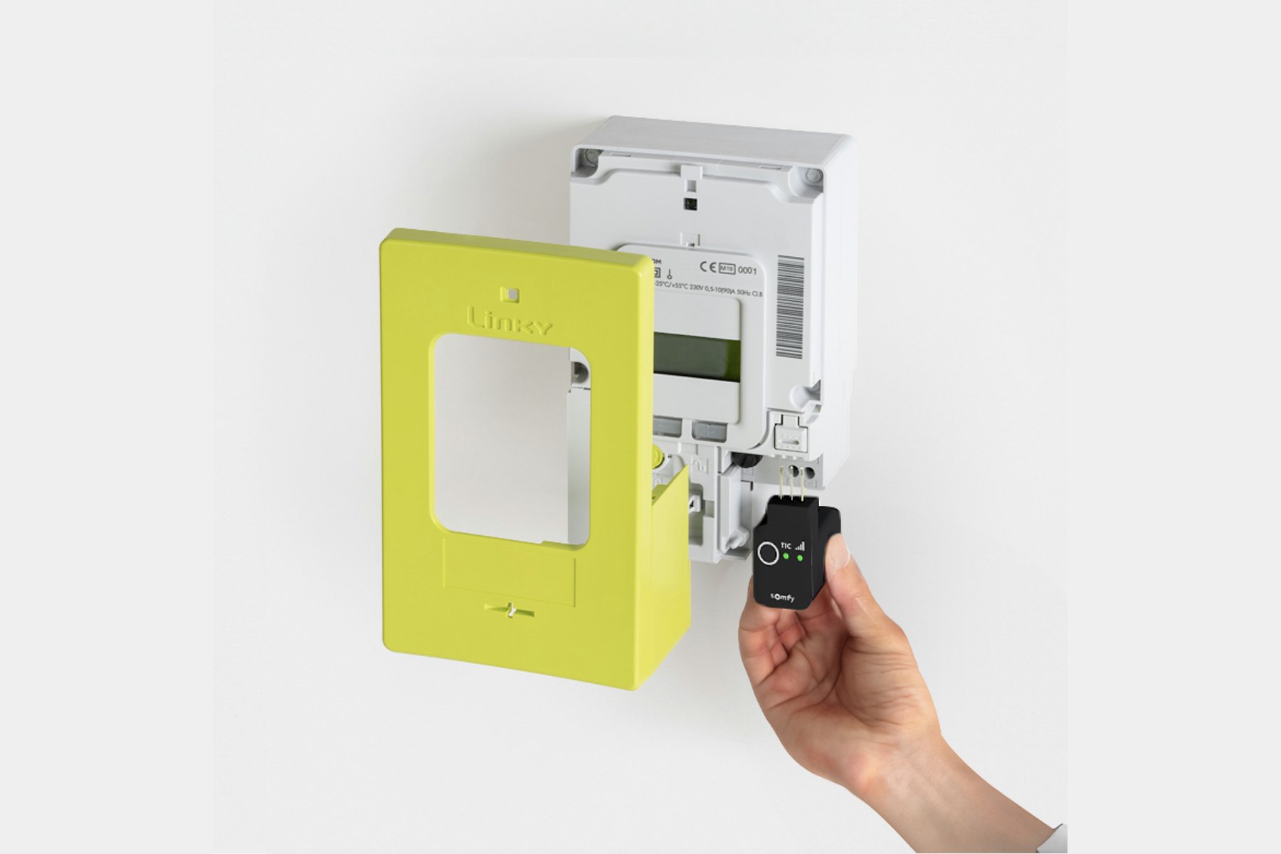 Le compteur Linky se découvre de nouvelles propriétés grâce à Somfy. © Somfy