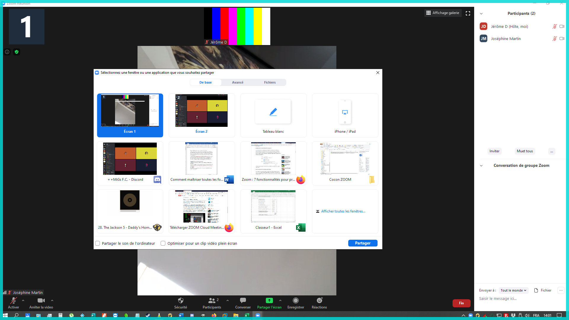 Zoom Partage écran