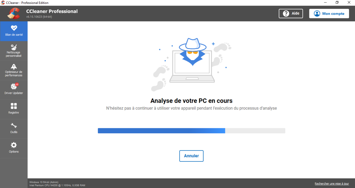 Bilan de santé CCleaner Pro 2023 FR