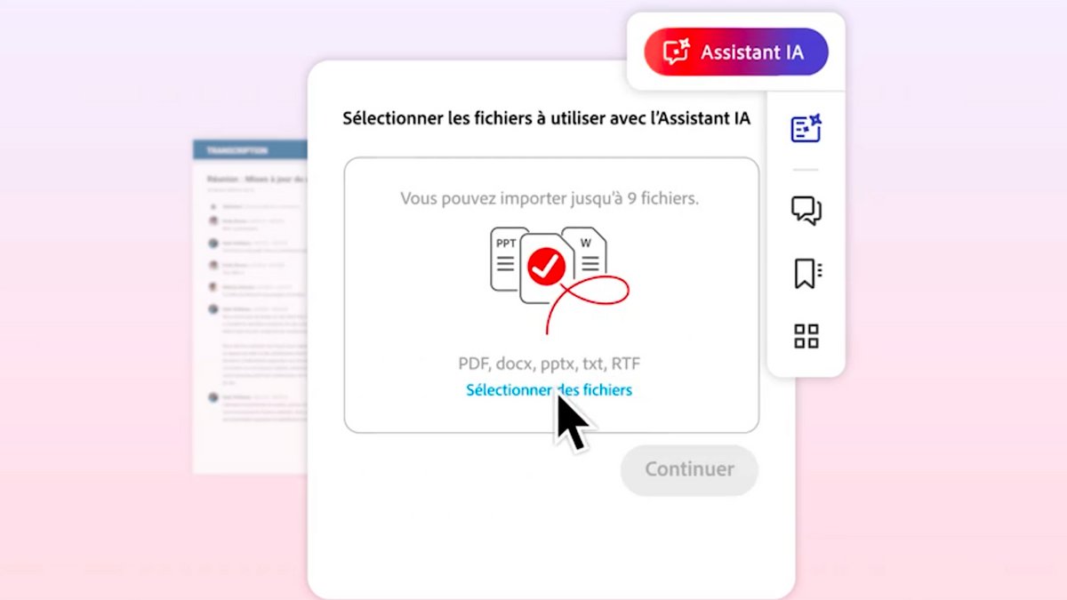 Vous pouvez comparer plusieurs fichiers PDF en même temps ©Adobe