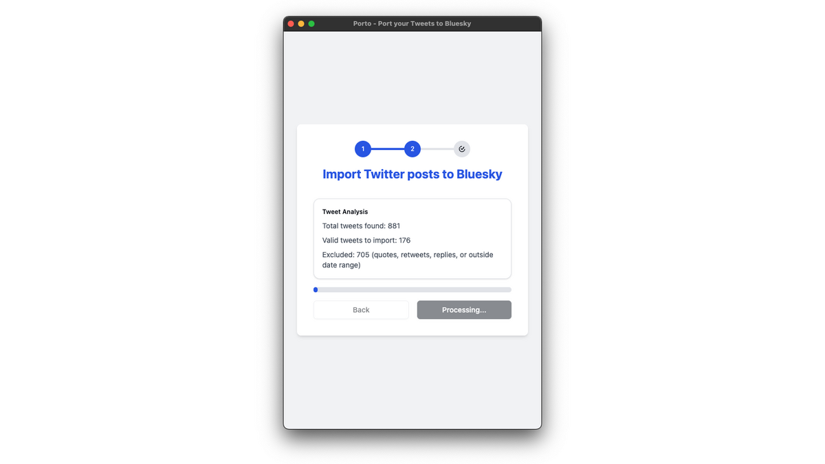 Import des tweets vers Bluesky en cours © Clubic