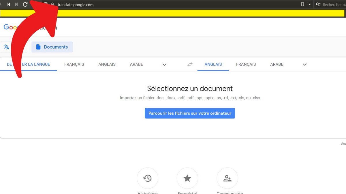 Google Traduction traduire un document