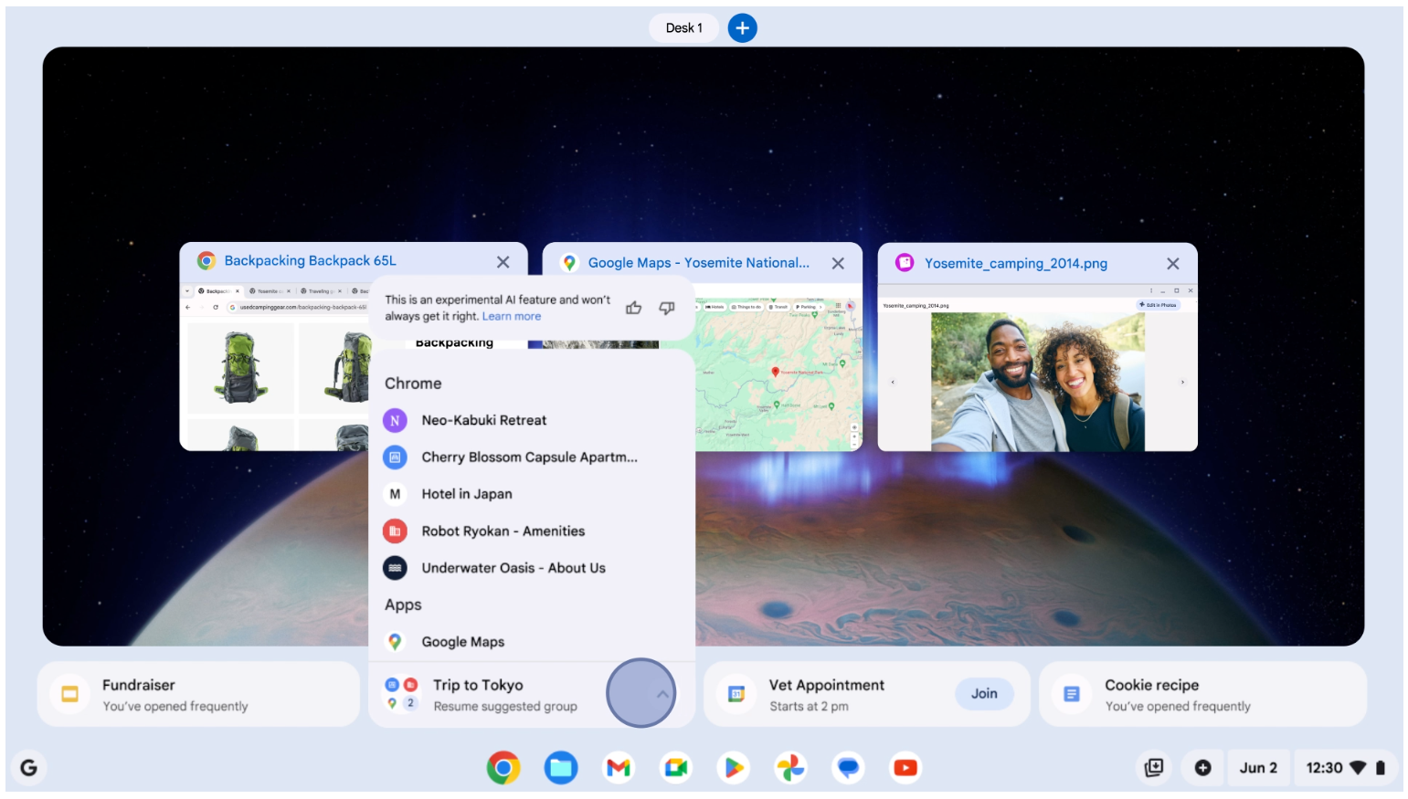 Les "smart grouping" ©Google