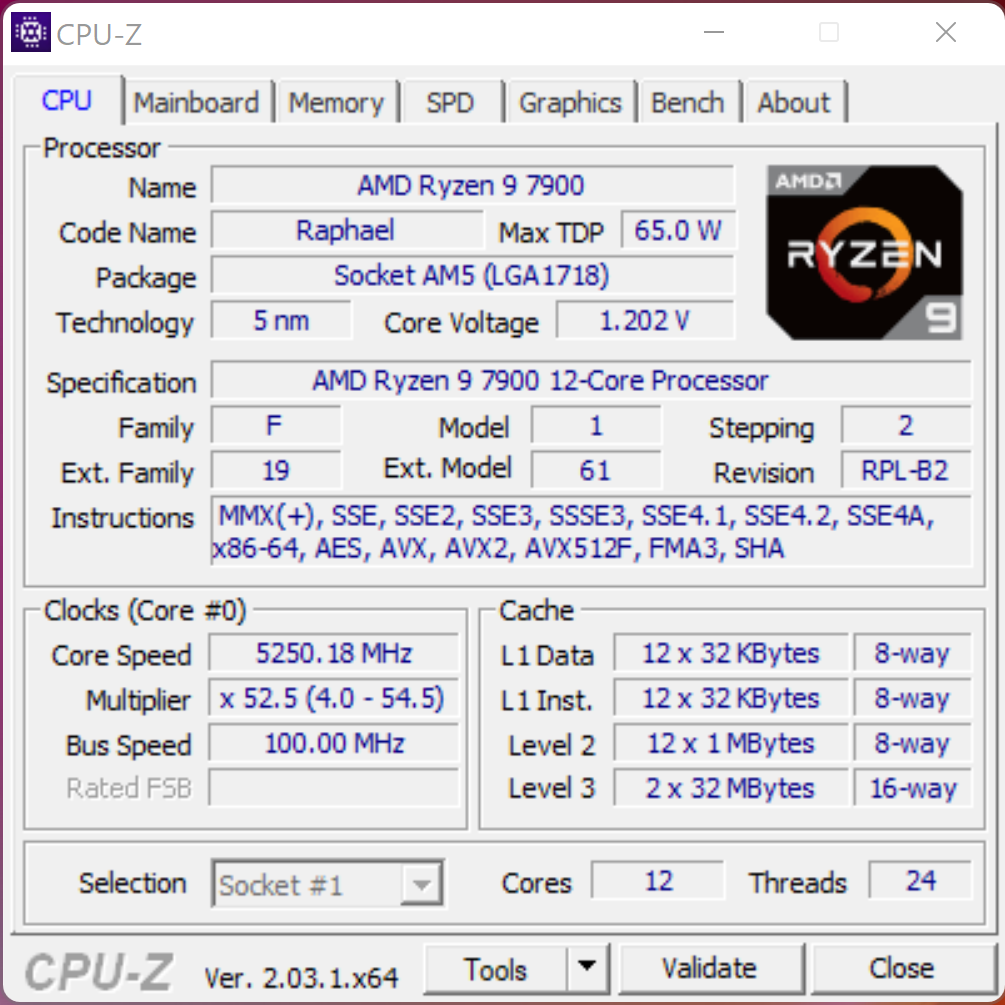 AMD Ryzen 9 7900