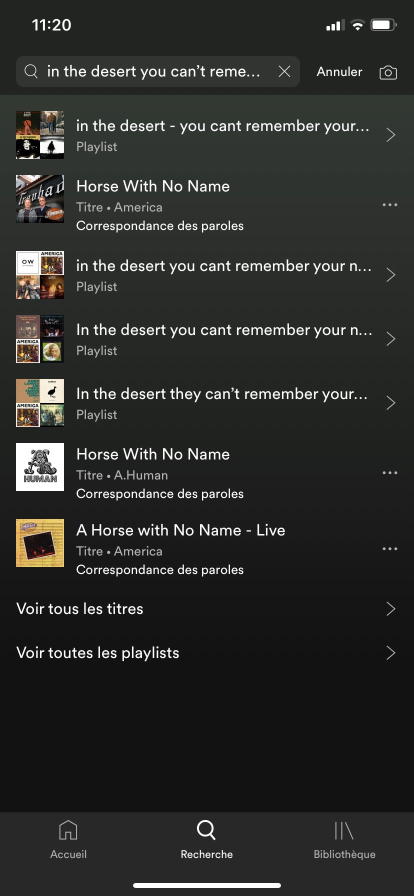 Spotify correspondance paroles