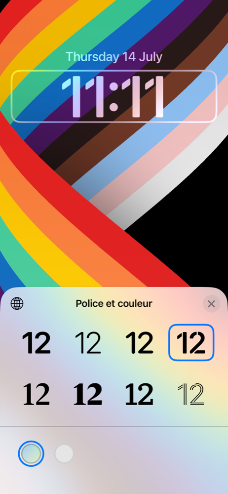 iOS 16 Personnalisation