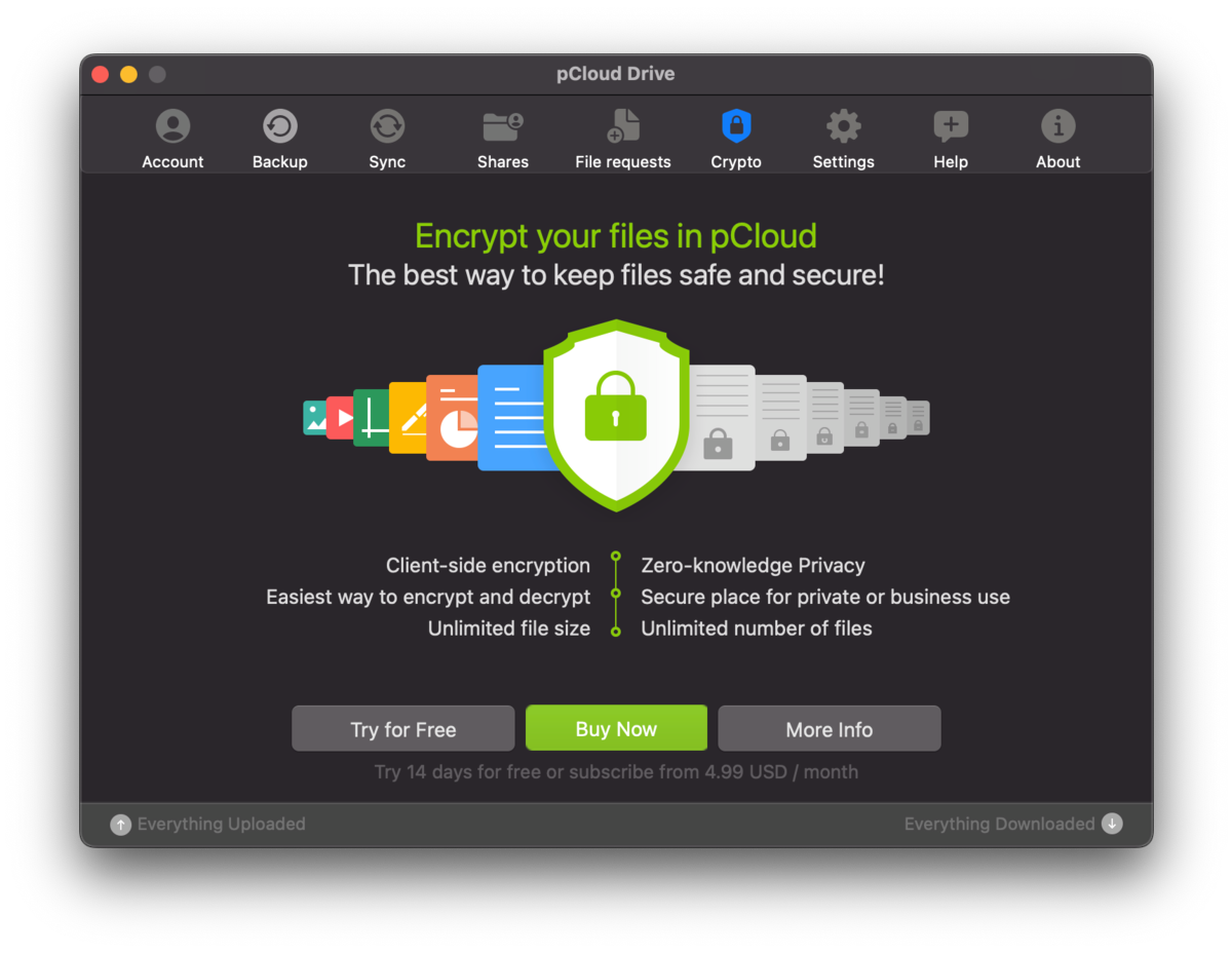 pCloud Crypto -Une sécurité renforcée pour protéger un fichier ou un dossier