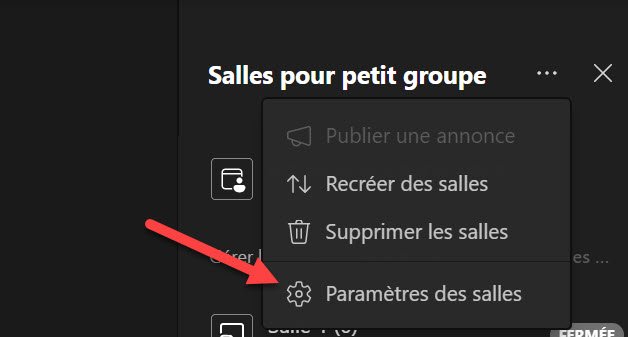 Microsoft Teams minuteur salles de pause