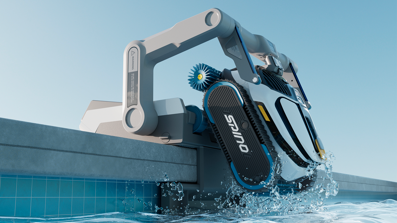 Lauréat d’un CES 2026 Innovation Award, le SPINO S1 Pro automatise totalement le nettoyage de la piscine, sans aucune intervention. ©MAMMOTION