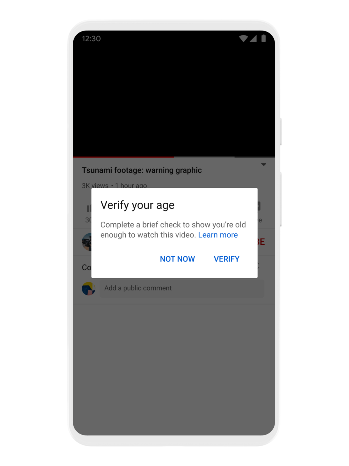 Youtube age check