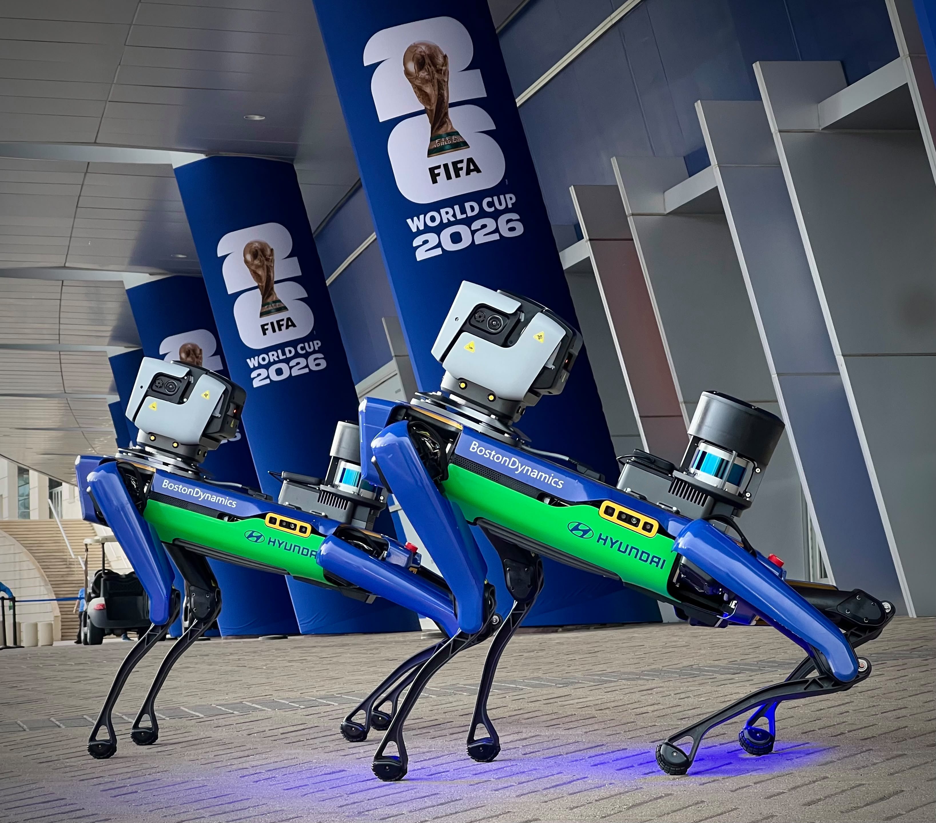 Dans les coulisses de la Coupe du Monde 2026, le robot Spot de Boston Dynamics assure la surveillance des stades. © Boston Dynamics