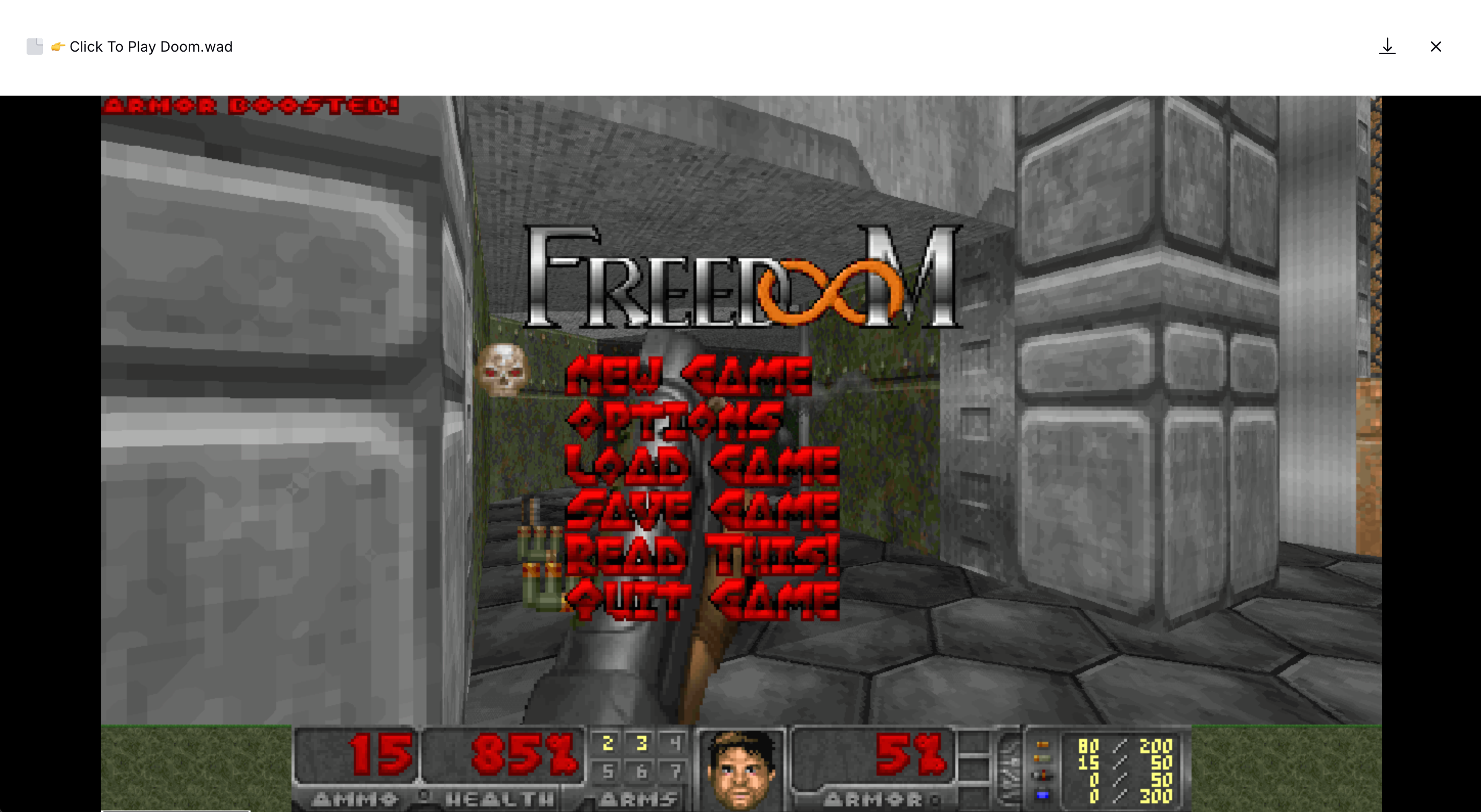 Cet easter egg dans Proton Drive vous permet de jouer à Doom, avec une surprise à la clé ©Clubic