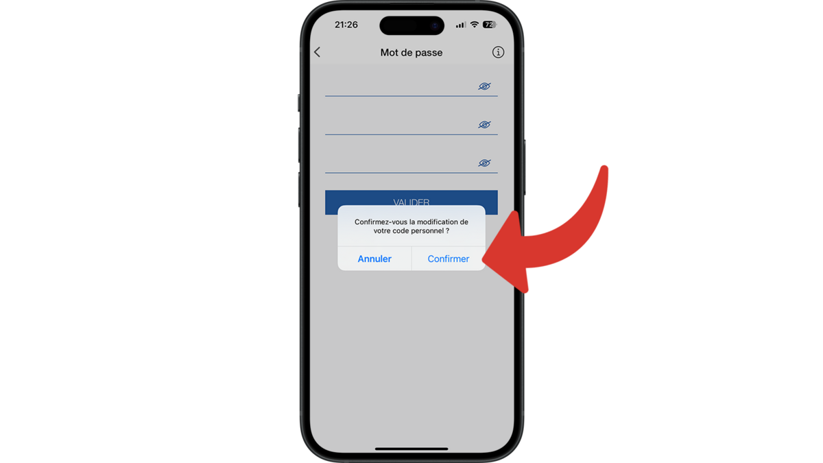 Confirmer le changement de mot de passe ameli © Clubic