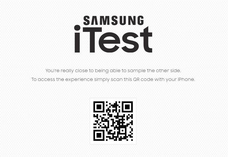 Pour découvrir l'expérience Galaxy sur votre iPhone, il suffit de scanner le QR Code ci-dessus © Capture d'écran pour Clubic