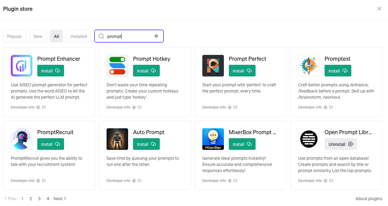 Prompt Plugin ChatGPT