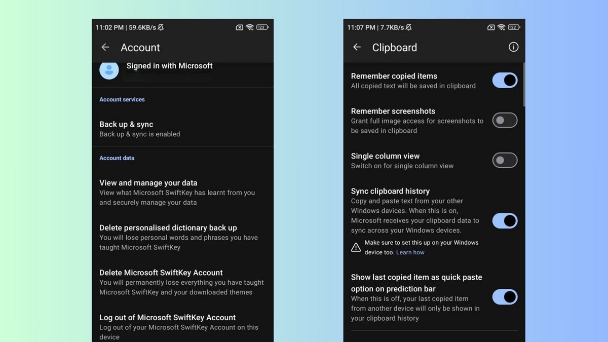 SwiftKey peine encore sur la synchronisation. © Windows Latest