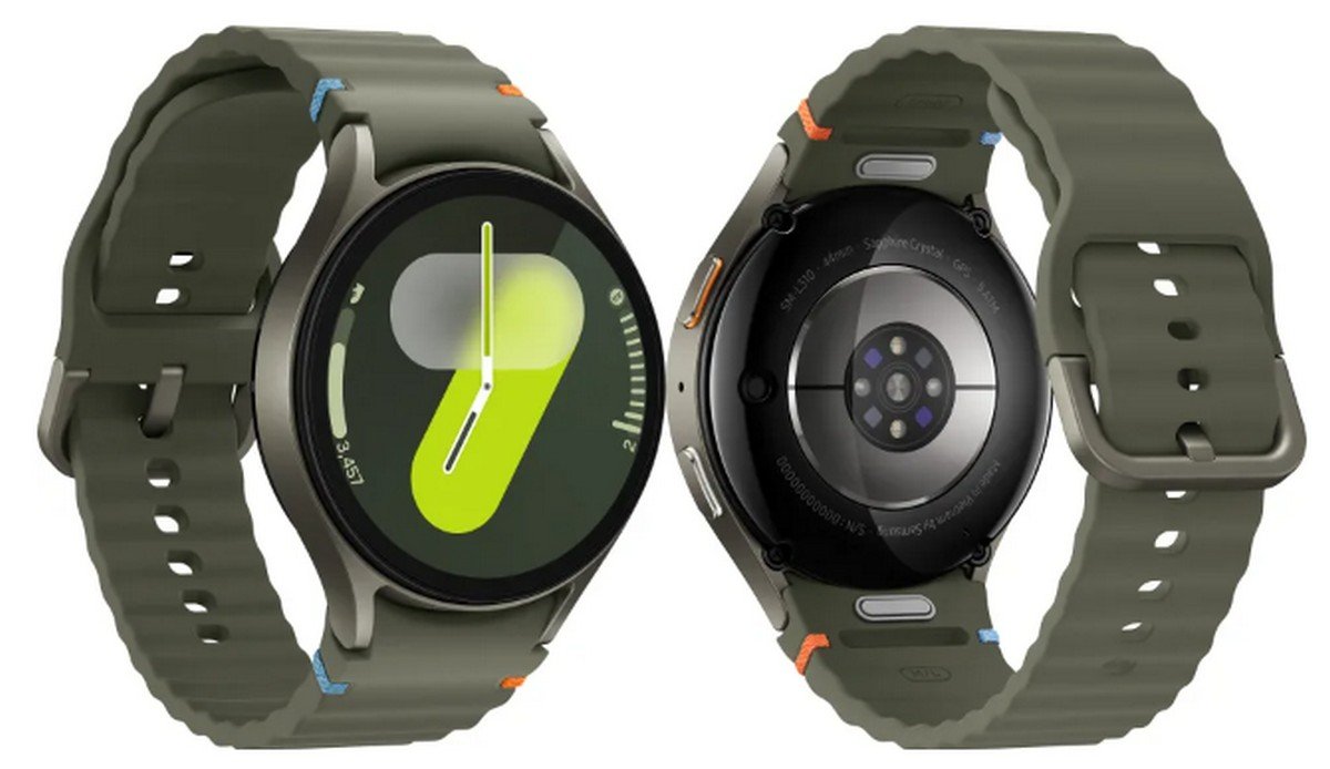 La Galaxy Watch 7 (image supposément officielle) aurait droit à une nouvelle finition vert olive. © Evan Blass