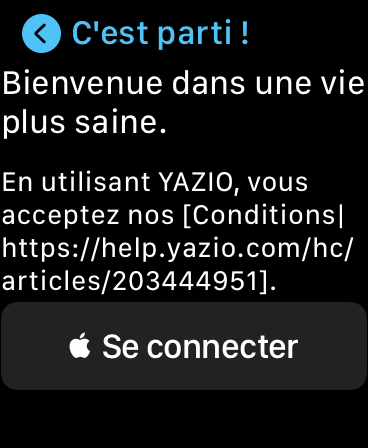 Sélec Apple Watch Yazio