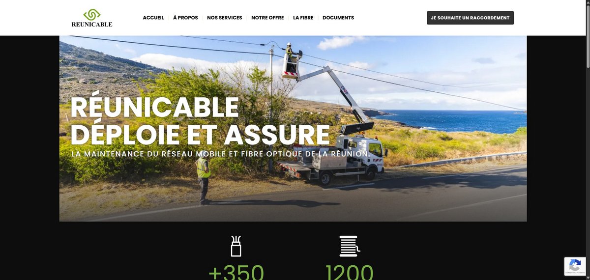 Capture d'écran du site internet de Réunicable. © Alexandre Boero / Clubic