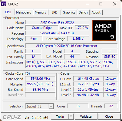 AMD Ryzen 9 9950X3D