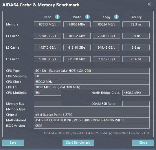 Performances observées sur AIDA64 © Nerces pour Clubic