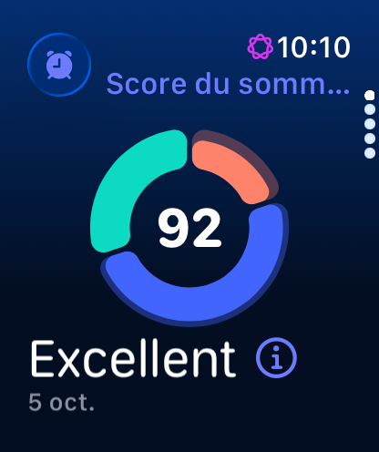 Apple Watch SE 3 score sommeil