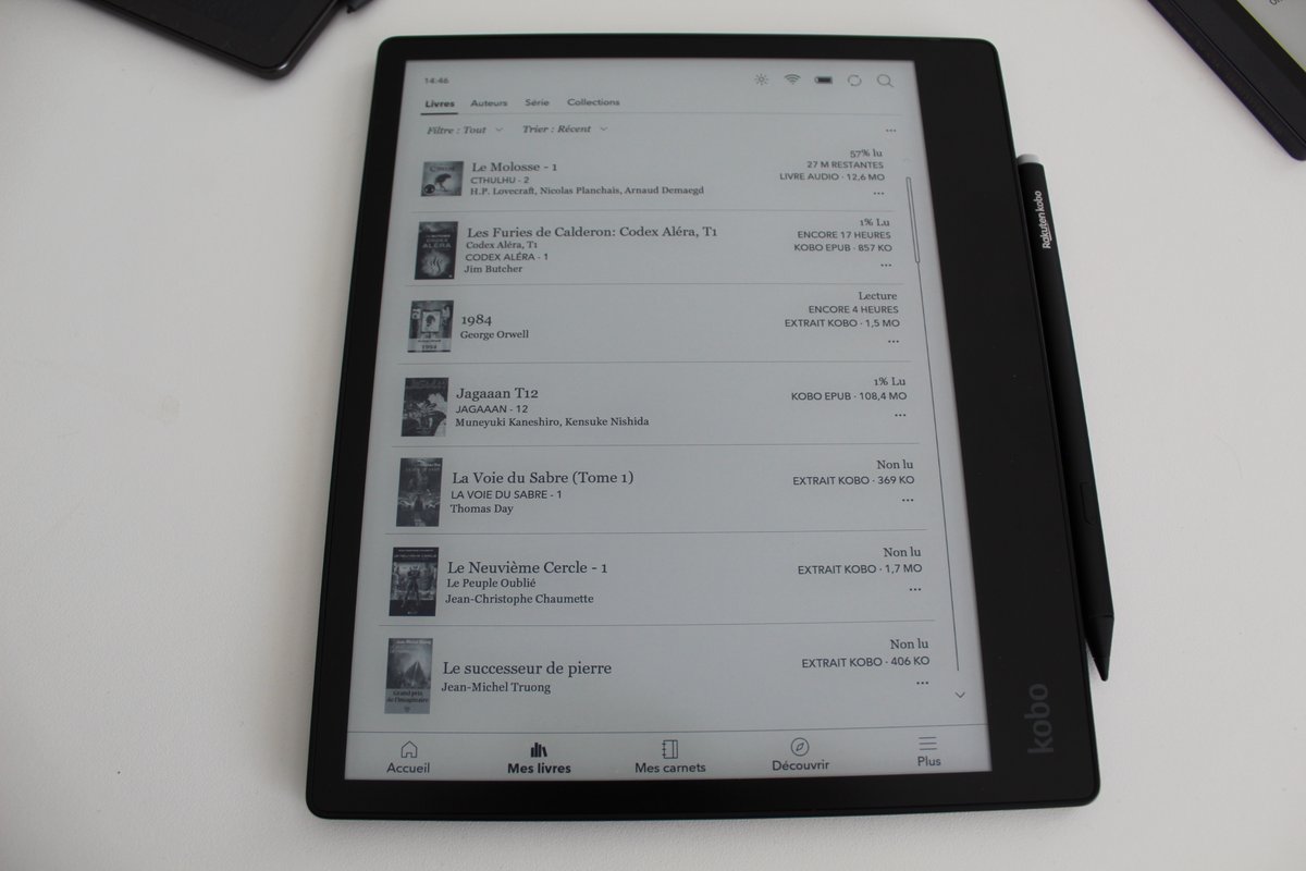 Kobo Elipsa 2E - Bibliothèque