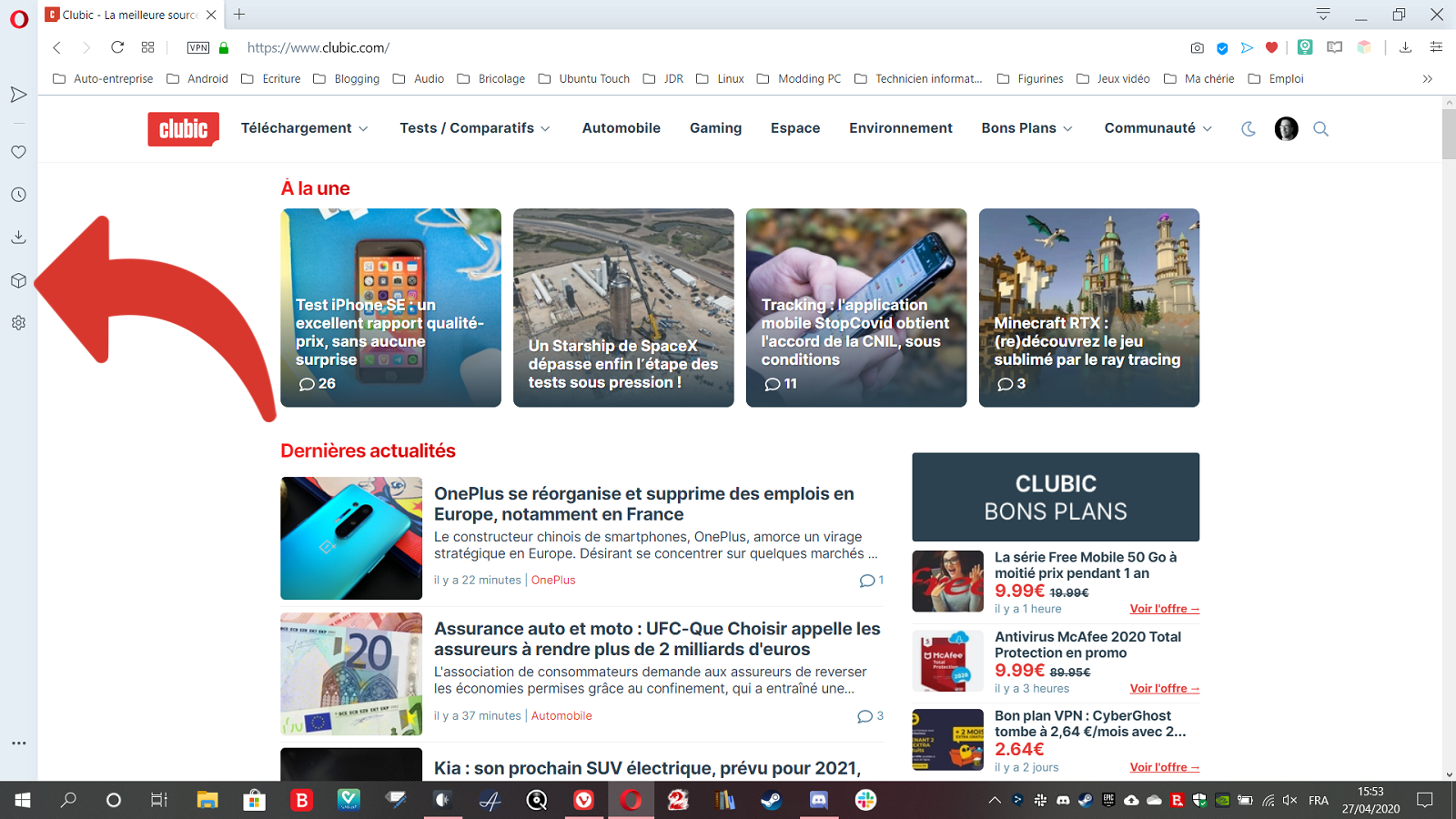 Mode lecture Opera 1